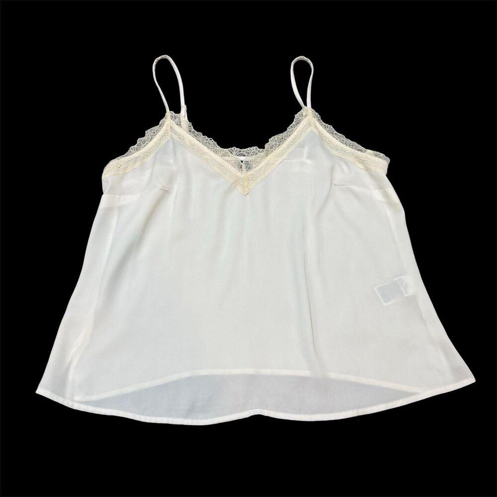 Old Navy Ivory Lace Trim Camisole Tank Size M